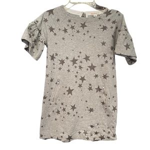 J. Crew Crewcuts girls short sleeve dress with stars and zipper pockets Size 7
